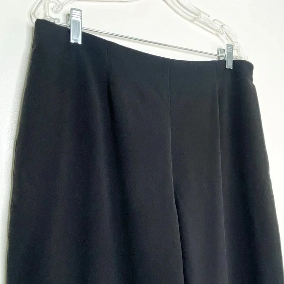 Coldwater Creek Black Pants Size 16 Invisible Elastic Waist Side Zip Office Wear - Picture 3 of 11